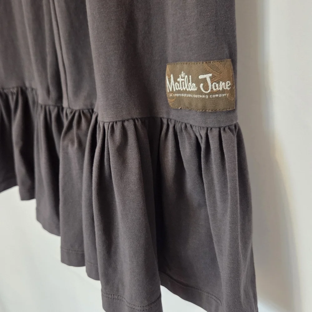 Matilda Jane Womens Gray Big Ruffle Pants Capris XS - Picture 3 of 12